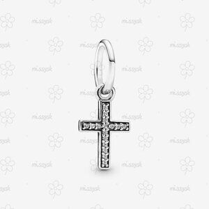 Pandora Symbol Of Faith Cross Dangle Charm with Clear CZ|Pendant